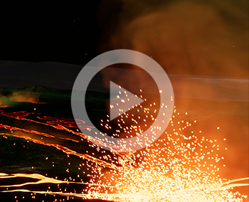 Éruption volcanique en planétarium – Vulcania