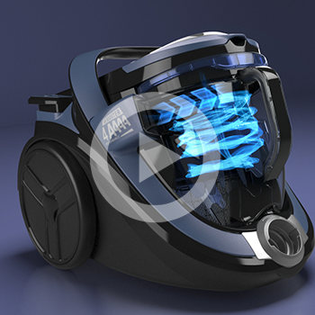 Présentation d’un aspirateur en image de synthèse – Rowenta
